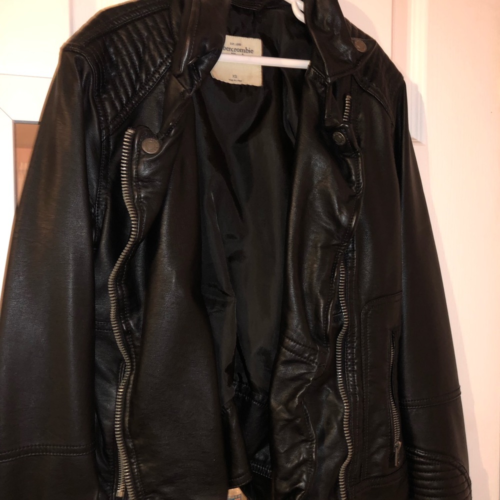 Black leather jacket